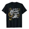 Buy Without Music Life Would B Flat II Funny Music Quotes T-Shirt Novelty Tops Tees Cotton Men Top T-Shirts Unique Family online shopping cheap