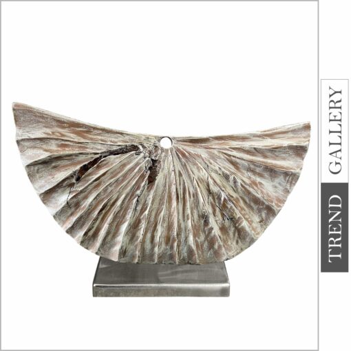 Buy Wood Semicircle Abstract Whitewashed Table Figurine Original Desktop Art for Home Decor | ARROW 19.7"x12" online shopping cheap