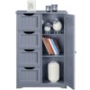 Buy Wooden Bathroom Cabinet Bathroom Storage Unit with 4 Drawers