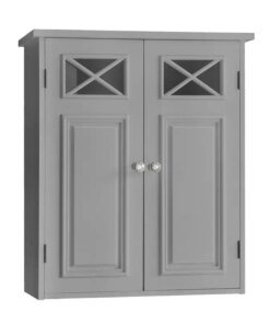 Wooden Removable Wall-Mount Hanging Storage Cabinet, Gray