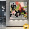 Xl Wall Art Colorful Abstract Paintings On Canvas Texture Acrylic Art Original Minimalist Artwork Wall Decor | THE PARTY 46"x46" Xl Wall Art Colorful Abstract Paintings On Canvas Texture Acrylic Art Original Minimalist Artwork Wall Decor | THE PARTY 46"x46"