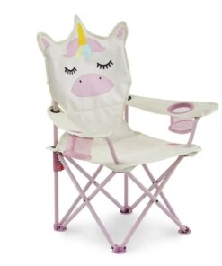 the Unicorn Kid’s Camping Chair – Pink/Off-White Color