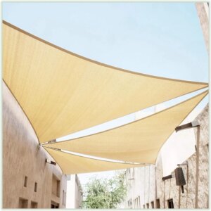 x 24′ x 33.9′ Beige Sun Shade Sail Right Triangle CTSLRT24 – Canopy Mesh Fabric UV Block – Commercial Heavy Duty – 190 G