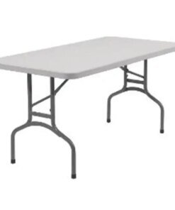 ® 30″ x 60″ Rectangular Folding Table, Speckled Grey, 1000 lb capacity Ultralight Hiking Climbing Picnic Folding Tables