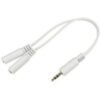 0.2m 3.5mm Stereo Splitter Cable - White buy online shopping cheap sale