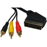 5m SCART to Three RCA Cable