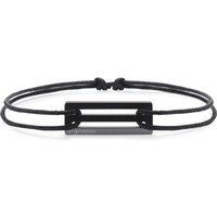 1.7g Polished & Brushed Black Ceramic Cord Bracelet