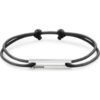 1.7g Polished & Brushed Sterling Silver Cord Bracelet buy online shopping cheap sale