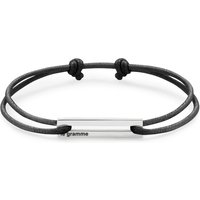 1.7g Polished & Brushed Sterling Silver Cord Bracelet