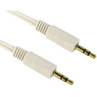 0.5m Audio Cable White 3.5mm Jack to Jack