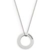 2.5g Round Polished & Brushed Sterling Silver Necklace buy online shopping cheap sale