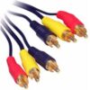 3 RCA to 3 RCA Phono Cable Video Stereo RCA Phono Cable Gold 20m buy online shopping cheap sale