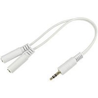 3.5mm Headphone Splitter Cable White