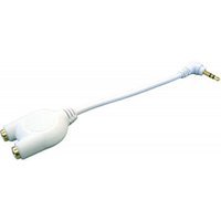 3.5mm Stereo Jack Headphone Sharer Splitter Cable White Lead