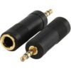 3.5mm Stereo Plug to 6.35mm Stereo Socket Adapter Gold buy online shopping cheap sale