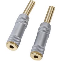 3.5mm Stereo Socket HQ Gold Plated Metal Body 2 Pack
