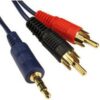 20m 2x Phono to 3.5mm Aux In Cable Shielded buy online shopping cheap sale