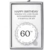 60th Birthday Heart Charm Stretch Bracelet with Quote Gift Box buy online shopping cheap sale