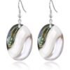 Abalone Shell Oval Drop Earrings buy online shopping cheap sale