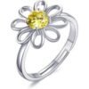 Adjustable Crystal Daisy Ring Created with Zircondia® Crystals buy online shopping cheap sale