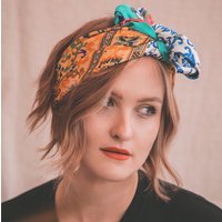 Amber Paisley Head Scarf – Blue