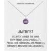 Amethyst Necklace with Quote Card buy online shopping cheap sale