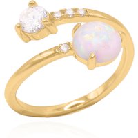 Anastasia Opal & Crystal Ring | 18K Gold Plated