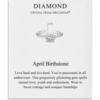 April (Diamond) Adjustable Birthstone Ring Created with Zircondia® Crystals buy online shopping cheap sale