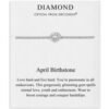 April (Diamond) Birthstone Anklet Created with Zircondia® Crystals buy online shopping cheap sale