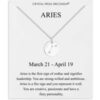 Aries Zodiac Star Sign Disc Necklace Created with Zircondia® Crystals buy online shopping cheap sale