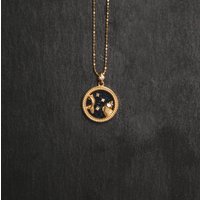 Asta Zodiac Star Sign Necklace – Blue Sandstone | 18K Gold Plated