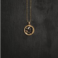 Asta Zodiac Star Sign Necklace – Blue Sandstone | 18K Gold Plated