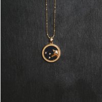 Asta Zodiac Star Sign Necklace – Blue Sandstone | 18K Gold Plated