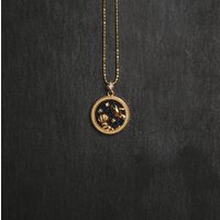 Asta Zodiac Star Sign Necklace – Blue Sandstone | 18K Gold Plated