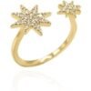 Astrid Double Star Ring | 14K Gold Plated buy online shopping cheap sale