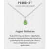 August (Peridot) Birthstone Necklace Created with Zircondia® Crystals