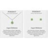 August (Peridot) Birthstone Necklace & Earrings Set Created with Zircondia® Crystals buy online shopping cheap sale