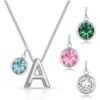 Initial A Necklace with Birthstone Charm Created with Zircondia® Crystals buy online shopping cheap sale