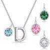 Initial D Necklace with Birthstone Charm Created with Zircondia® Crystals buy online shopping cheap sale