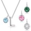 Initial L Necklace with Birthstone Charm Created with Zircondia® Crystals buy online shopping cheap sale