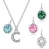 Pave Initial C Necklace with Birthstone Charm Created with Zircondia® Crystals buy online shopping cheap sale