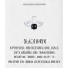 Black Onyx Adjustable Ring with Quote Card buy online shopping cheap sale