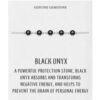 Black Onyx Gemstone Bracelet with Quote Card buy online shopping cheap sale