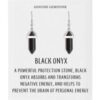 Black Onyx Gemstone Drop Earrings with Quote Card buy online shopping cheap sale