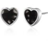 Black Onyx Heart Stud Earrings buy online shopping cheap sale