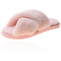 Blossom Faux Fur Slippers – Pink