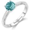 Blue Adjustable Crystal Ring Created with Zircondia® Crystals buy online shopping cheap sale