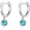 Blue Crystal Hoop Earrings Created with Zircondia® Crystals buy online shopping cheap sale