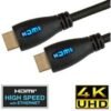 Blue LED Lit HDMI Cable Braided 1m buy online shopping cheap sale