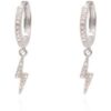 Bridget Lightning Huggie Hoop Earrings | 925 Sterling Silver buy online shopping cheap sale